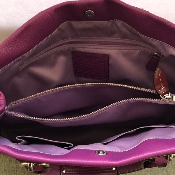 Coach Leather handbag Purple - Picture 2 of 4